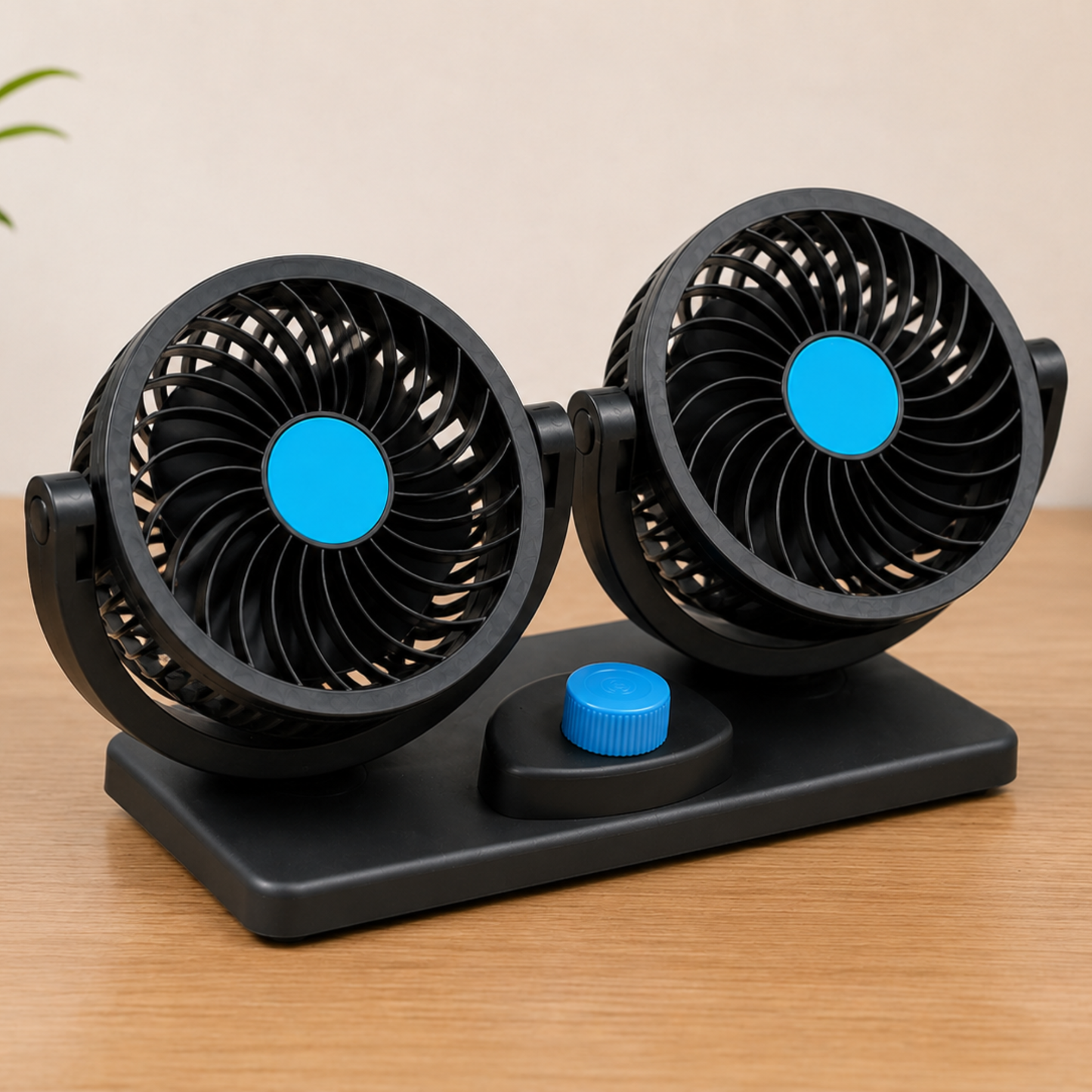 Portable Double Head Car Cooling Fan for Dashboard